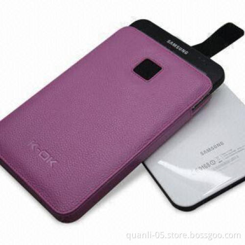 Case for Samsung Galaxy, Made of Genuine Leather or PU Material